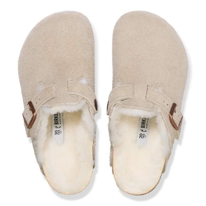 Boston Shearling Kinder-Clog aus Wildleder und Fell Boston Shearling Kinder-Clog aus Wildleder und Fell