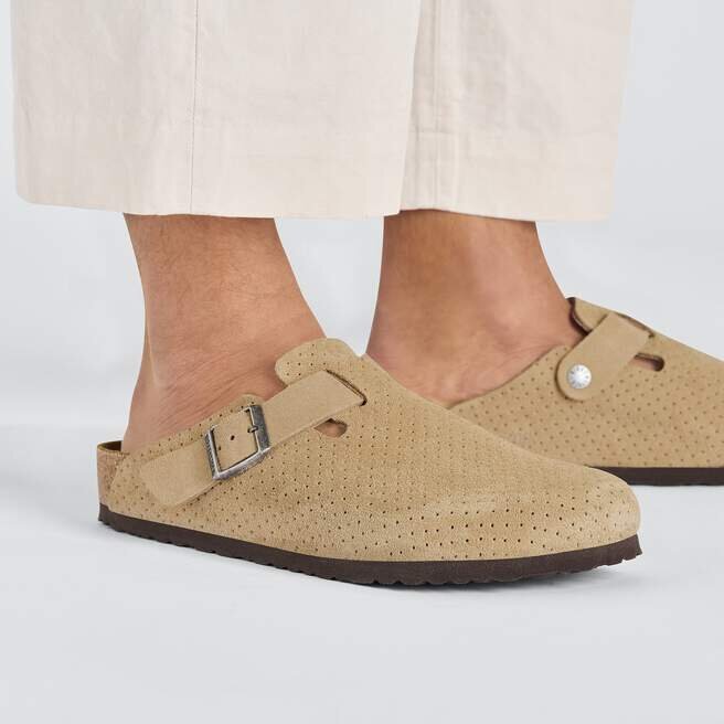 Boston Wildleder geprägt gepunktet New Beige Boston Wildleder geprägt gepunktet New Beige