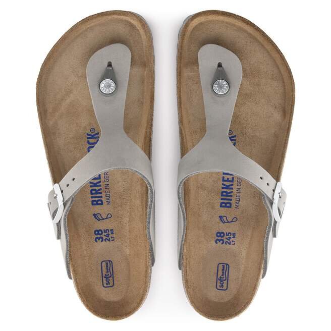 Gizeh Soft Footbed Nubukleder Taubengrau Gizeh Soft Footbed Nubukleder Taubengrau