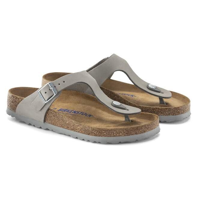 Gizeh Soft Footbed Nubukleder Taubengrau Gizeh Soft Footbed Nubukleder Taubengrau