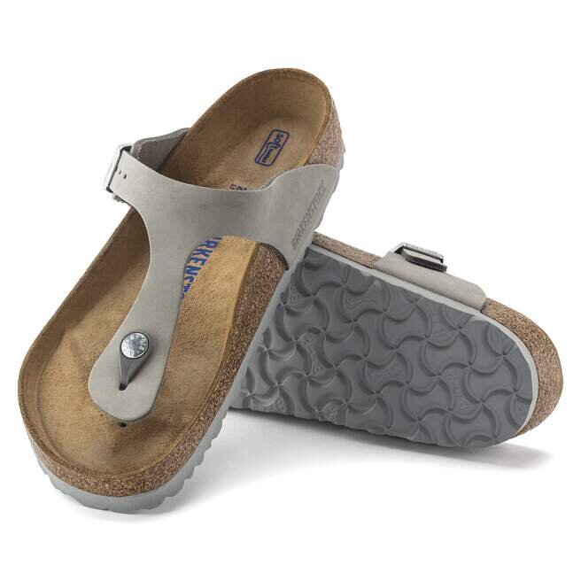 Gizeh Soft Footbed Nubukleder Taubengrau Gizeh Soft Footbed Nubukleder Taubengrau