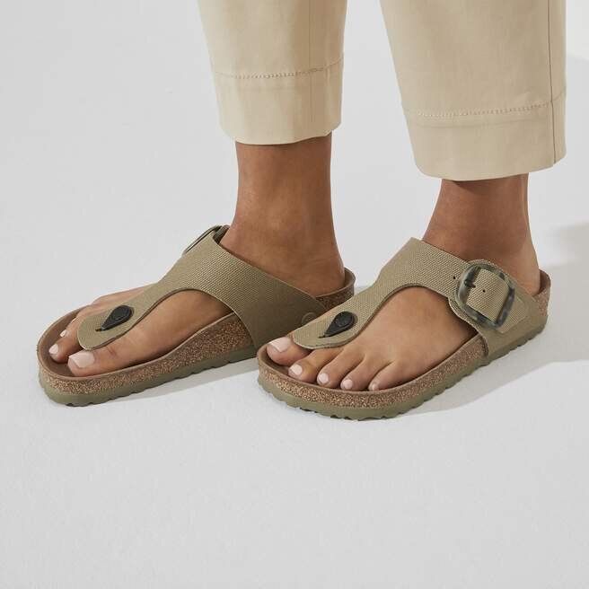 Gizeh Vegan Big Buckle Textil Faded Khaki Gizeh Vegan Big Buckle Textil Faded Khaki