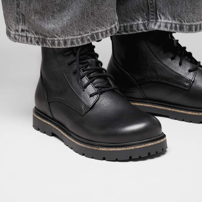 Highwood Lace Mid Herren Leder Schwarz Highwood Lace Mid Herren Leder Schwarz
