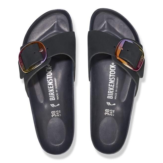 Madrid Big Buckle Nubukleder Schwarz Madrid Big Buckle Nubukleder Schwarz