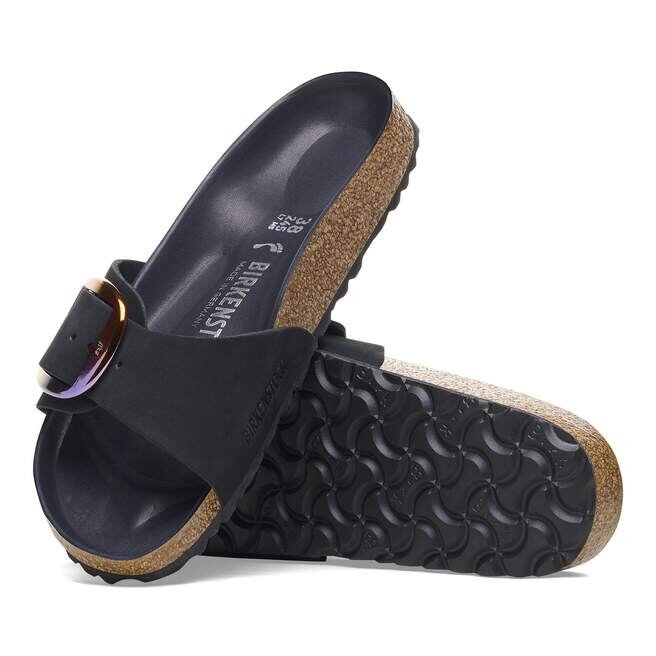 Madrid Big Buckle Nubukleder Schwarz Madrid Big Buckle Nubukleder Schwarz