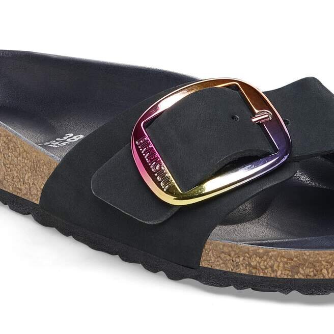 Madrid Big Buckle Nubukleder Schwarz Madrid Big Buckle Nubukleder Schwarz